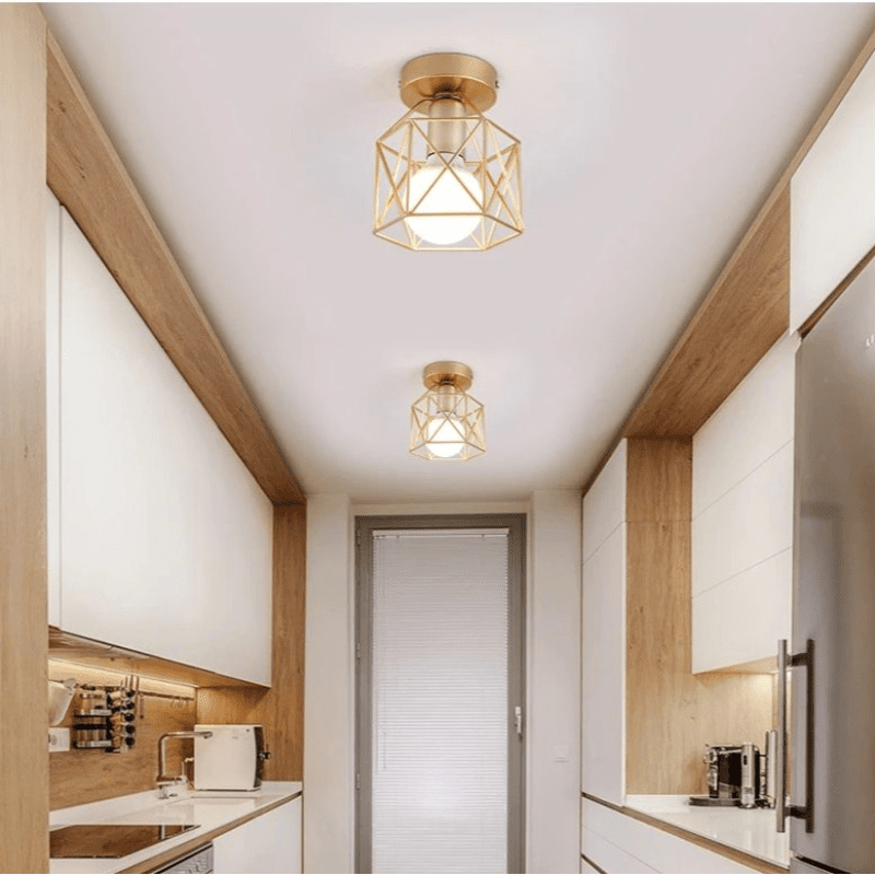 Nordic Minimalism Gold Shade Ceiling Light