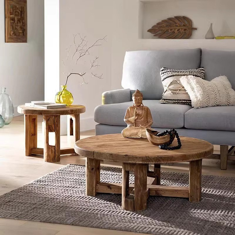 Nordic Wood Coffee Table - Modern Living Room Furniture