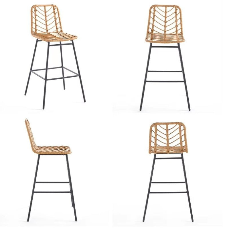 Modern Rattan Bar Chair - Minimalist Office and Dining Furniture