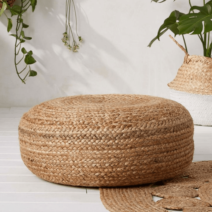 Japanese Tatami Rattan Meditation Cushion - Straw Woven Yoga Mat