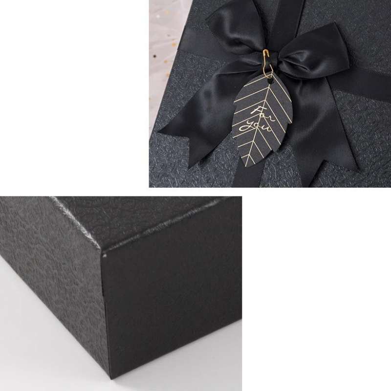 Black Gift Boxes with Bow - Various Sizes Available