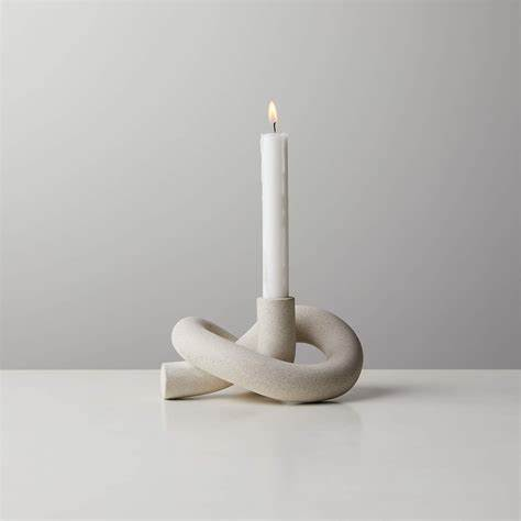 Modern Knot Candlelight (Ceramic! Nordic Glow, Handmade Charm)