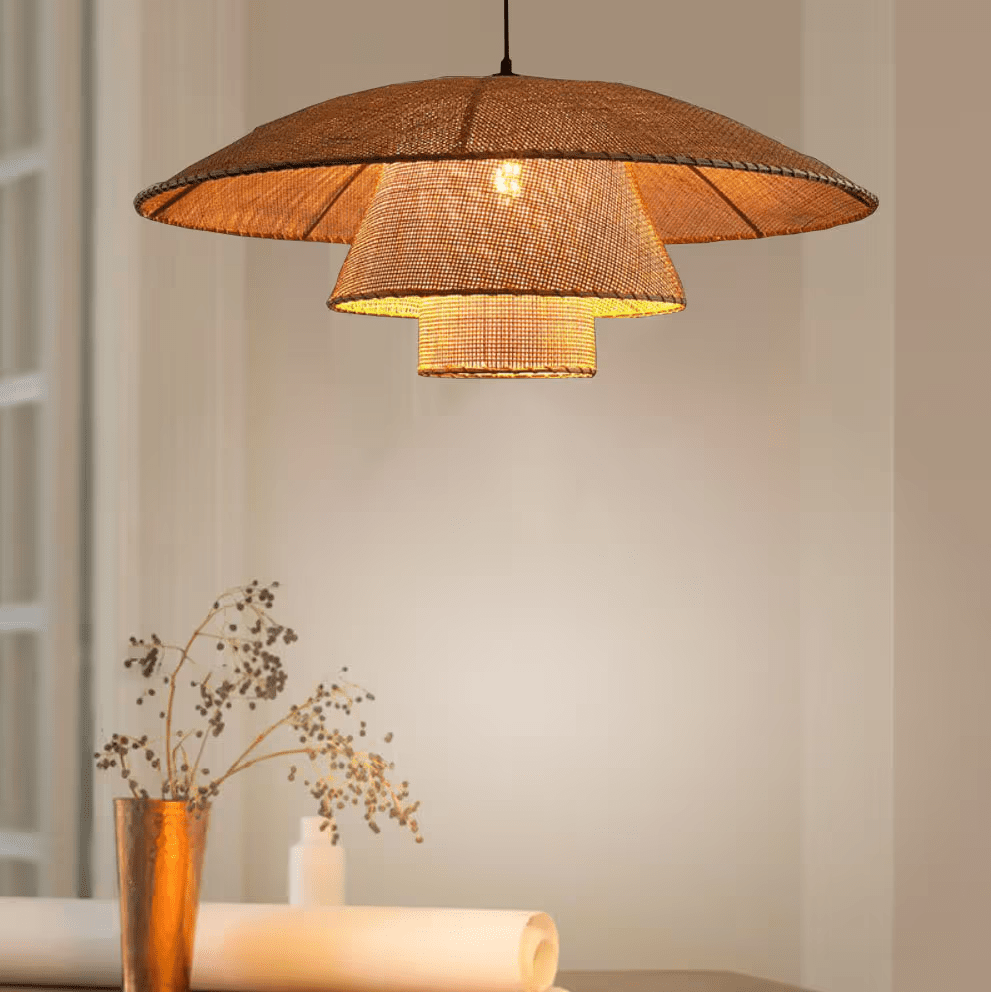 Vintage Rattan Pendant Lights for Home and Restaurant Decor