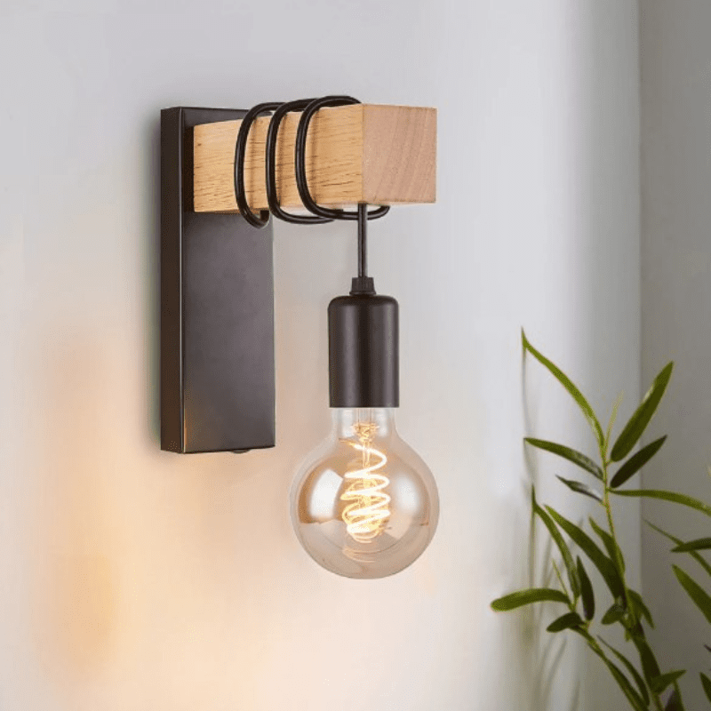 Retro Wood Wall Lamp