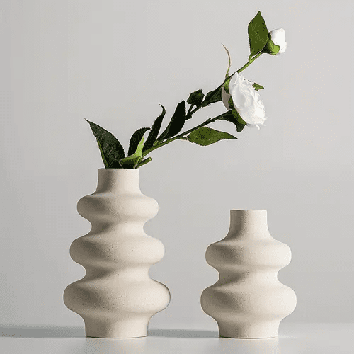 Elegant Modern White Ceramic Vase