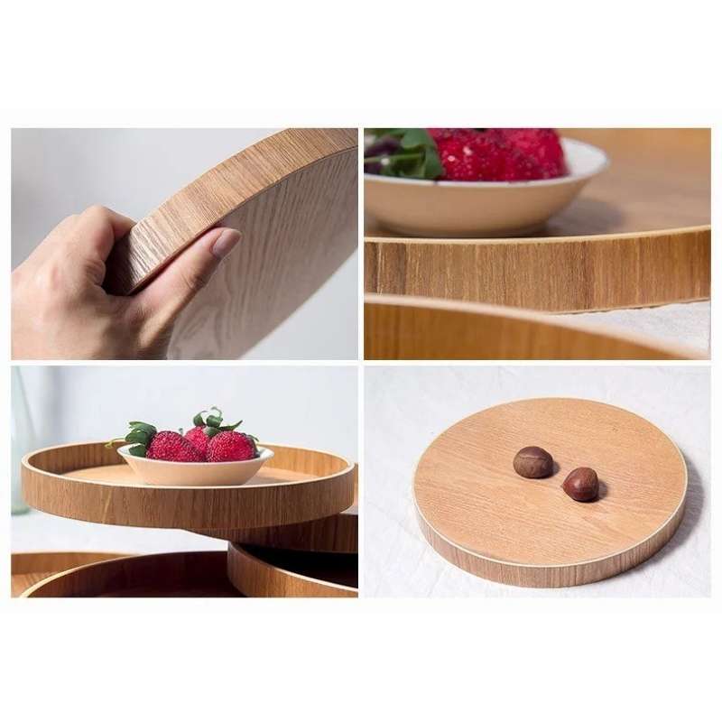 Wooden Round Serving Tray