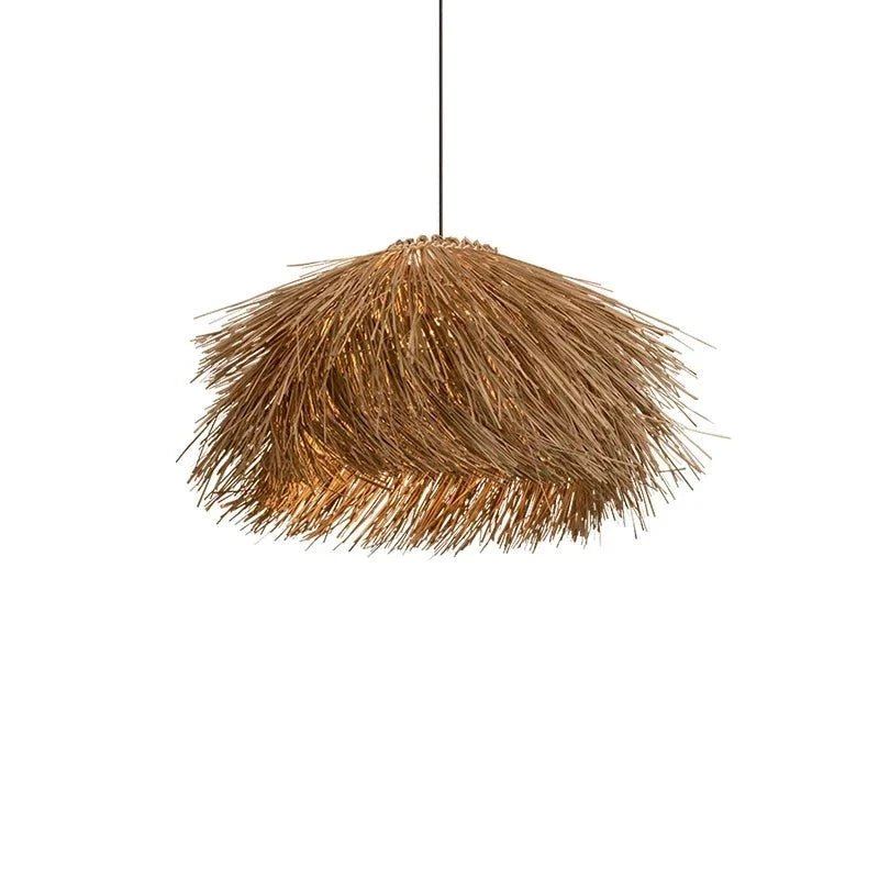 Wabi Sabi Hand-Woven Rattan Pendant Light for Home Decor